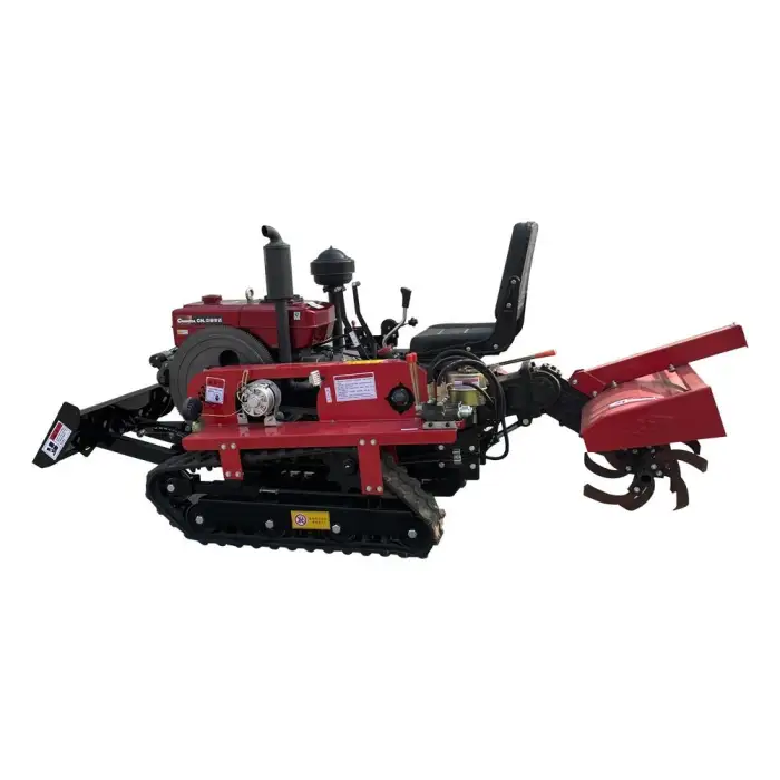 Machine Multi Function Crawler Tractor diesel Paddy Rotavator Cultivators Power Rotary Tiller