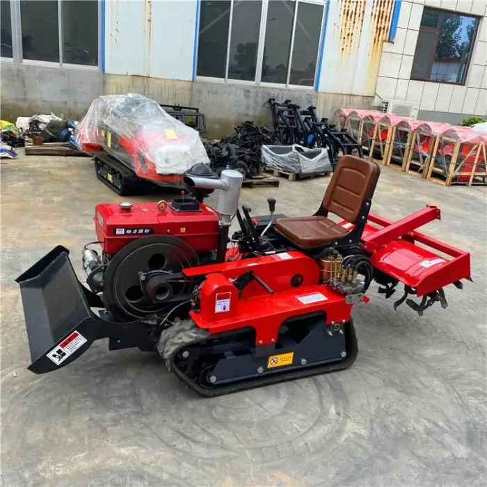 Machine Multi Function Crawler Tractor diesel Paddy Rotavator Cultivators Power Rotary Tiller