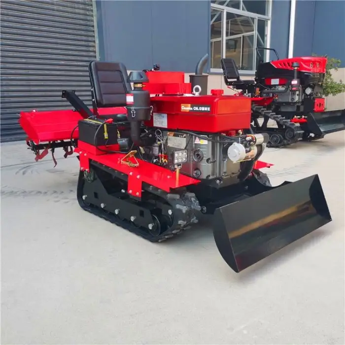 Machine Multi Function Crawler Tractor diesel Paddy Rotavator Cultivators Power Rotary Tiller