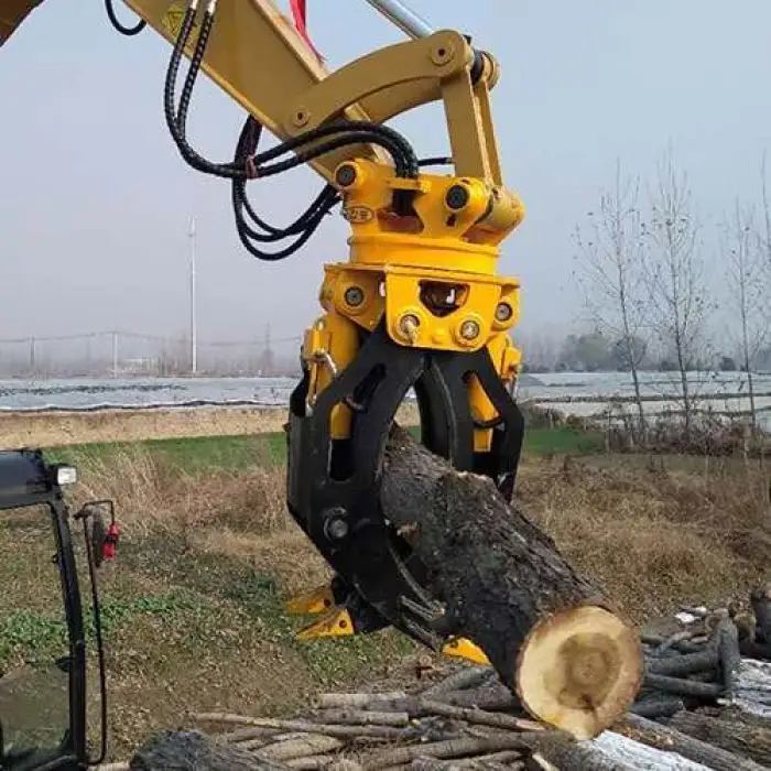 Excavator Hydraulic Rotating Wood Grapple