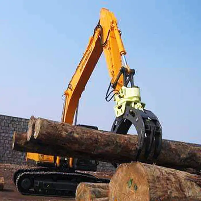 Excavator Hydraulic Rotating Wood Grapple