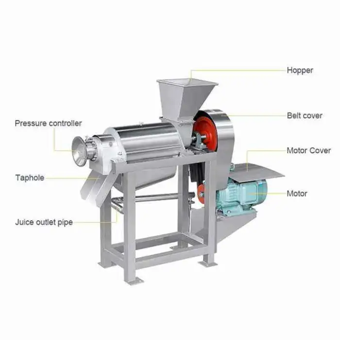 Industrial Cold Press Fruit Juice Screw Extractor Vegetable Crushing Juicer Dispenser Machine