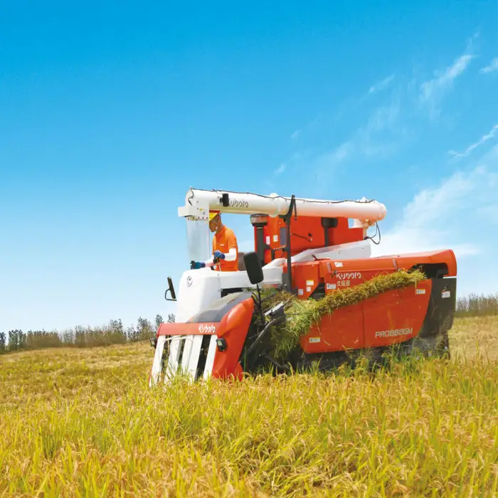 90hp Half Feeding PRO888GM Kubota Combine Rice Harvester