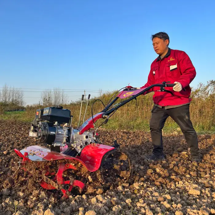 7HP 170F Mini Cultivating Machine Power Tiller Rotary Agricultural Machinery Cultivator