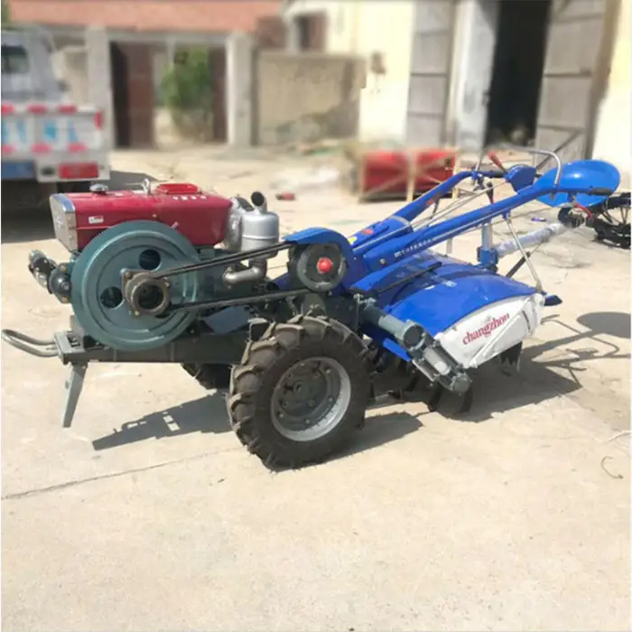 Multi Purpose With Plough Small Rotavator Corn Wheat Planter Hand Walking Tractors Two Wheels