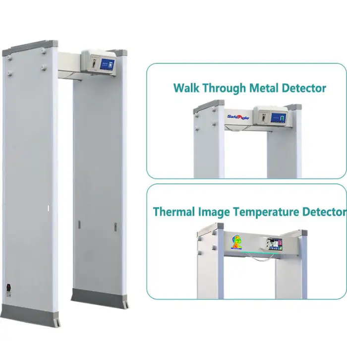 Safeagle 2021 Body Temperature Sensor Walkthrough Metal Detector with Mini Thermal Camera Module