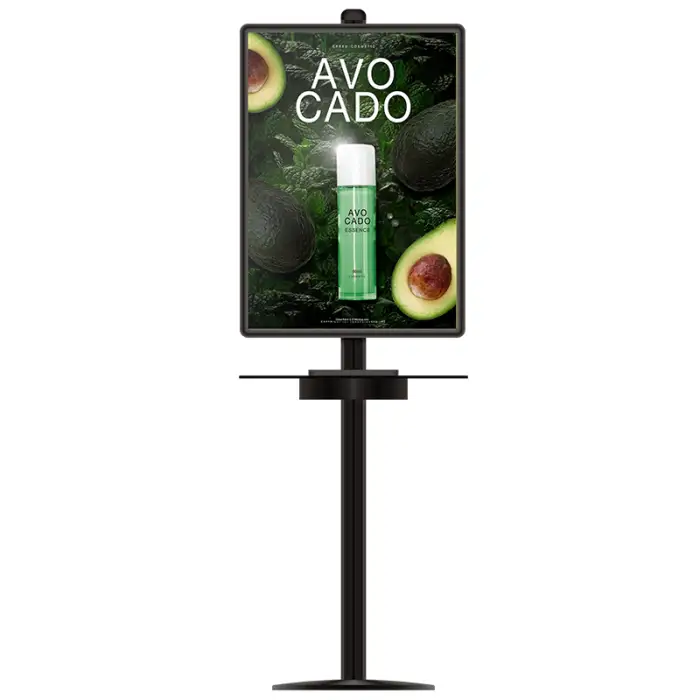 Airport Floor Standing Charging Advertising Station Cell Phone Quick Charging Kiosk With Poster Frame