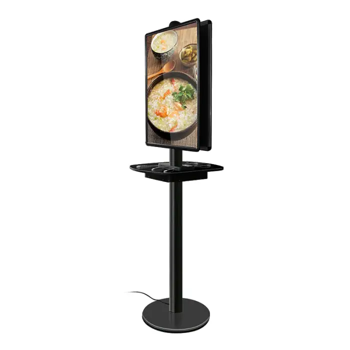 Airport Floor Standing Charging Advertising Station Cell Phone Quick Charging Kiosk With Poster Frame