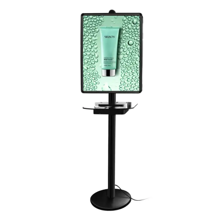 Airport Floor Standing Charging Advertising Station Cell Phone Quick Charging Kiosk With Poster Frame