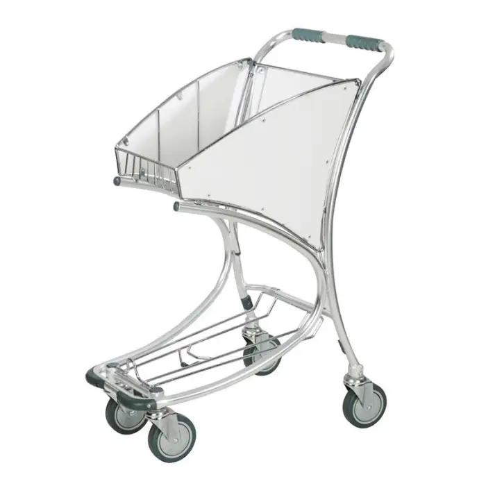 Airport Aviation Ground Passenger Baggage Luggage Trolley Aluminum Airport Hand Cart Trolley