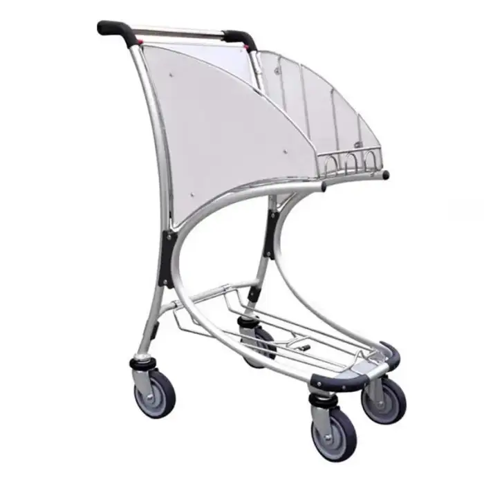 Airport Aviation Ground Passenger Baggage Luggage Trolley Aluminum Airport Hand Cart Trolley