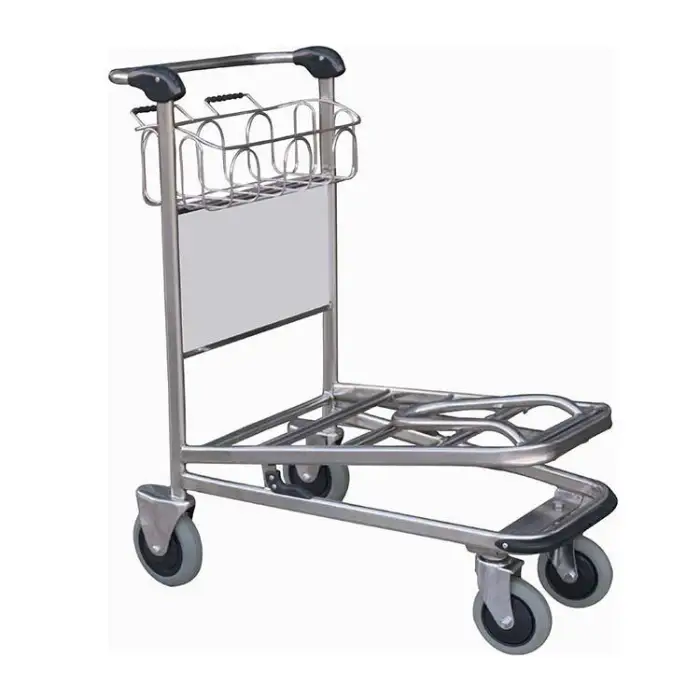 High End Duty Free Shop Three Wheel Airport Passenger Luggage Trolley