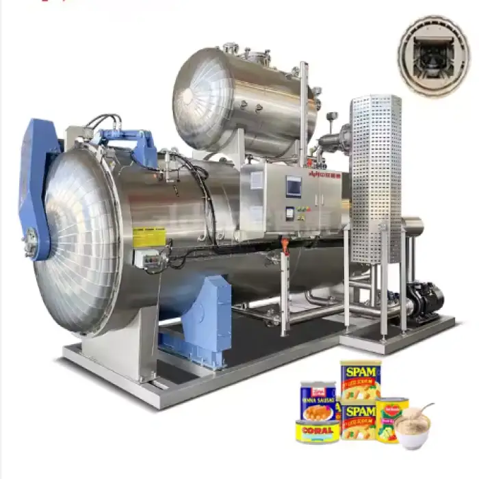 ZLPH Rotary Water Spray Retort Machine for Bowl Food Sterilizer Rotary Retort Machine