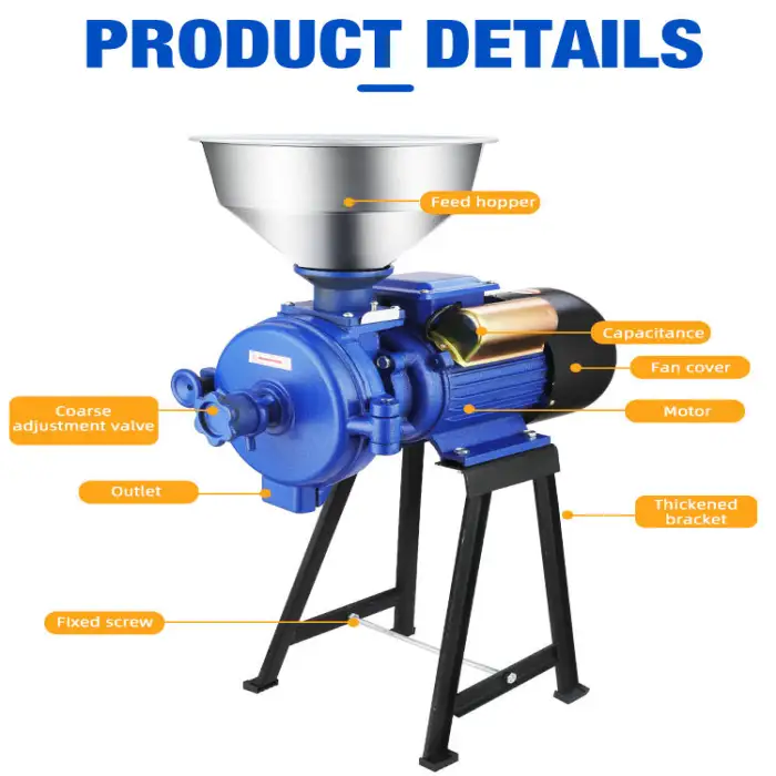 Wheat Corn Milling Machine Flour Mill Standard Flour Milling Machine Grain Grinder Grinding Crushing Machine