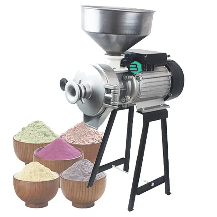 Electric Feed Mill Wet and Dry Cereals Grinder Corn Grain Rice Coffee Wheat Flour Mill Grinding Machine