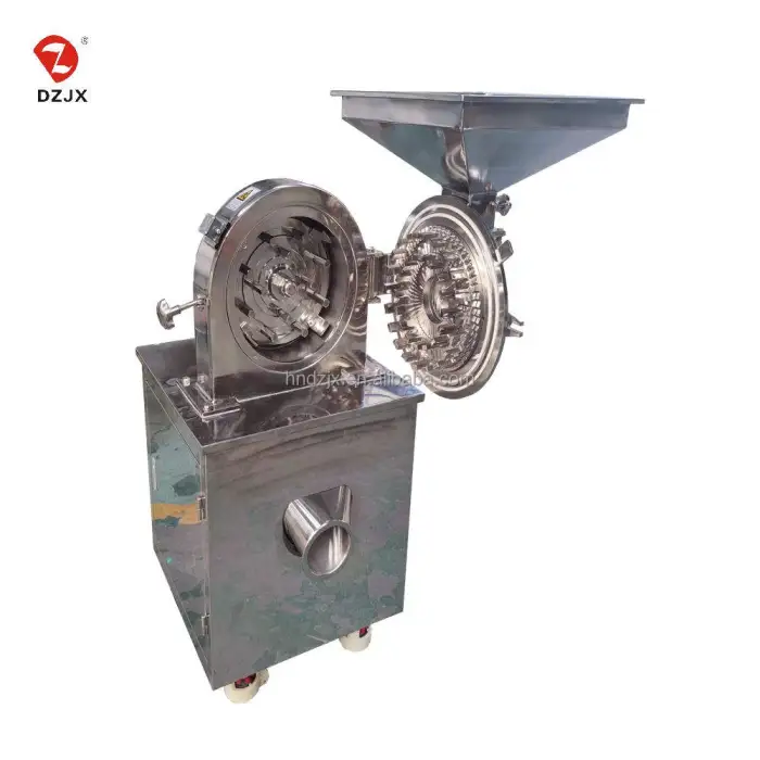 DZJX Matcha Tea Leaf Powder Pulverizing Hammer Mill for Ginger Powder to Grind Sulfur for Food Flavor