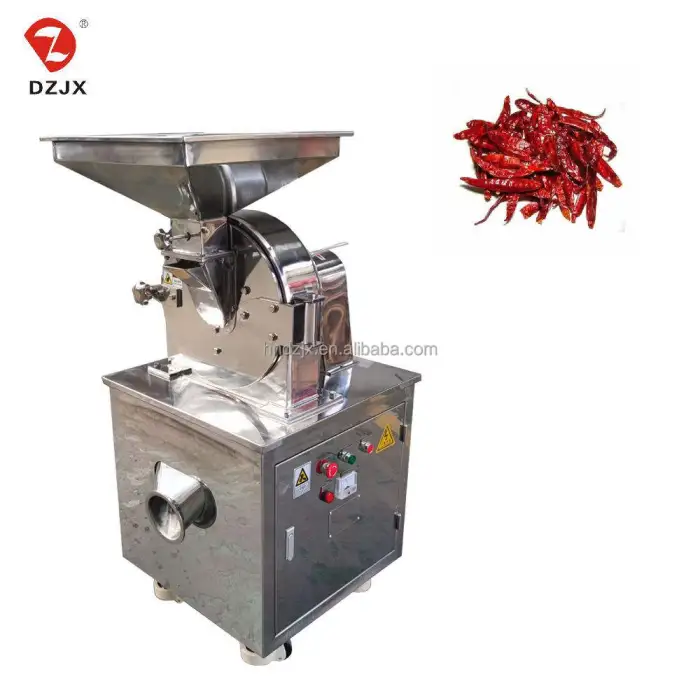 DZJX Matcha Tea Leaf Powder Pulverizing Hammer Mill for Ginger Powder to Grind Sulfur for Food Flavor