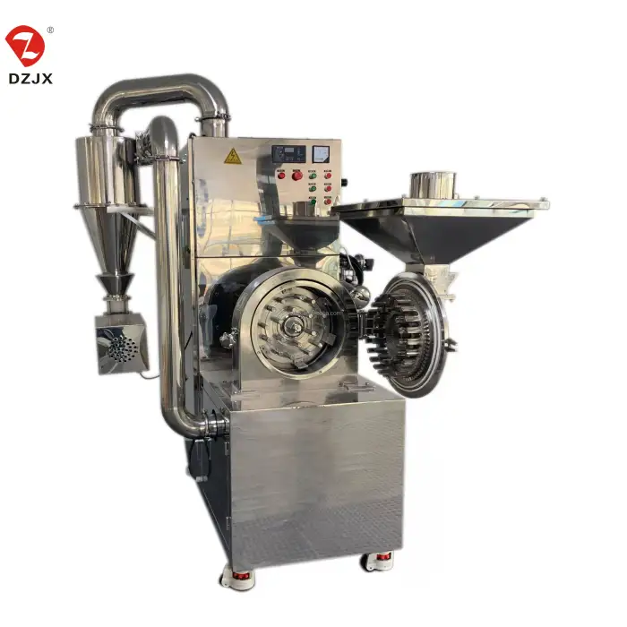 DZJX Matcha Tea Leaf Powder Pulverizing Hammer Mill for Ginger Powder to Grind Sulfur for Food Flavor