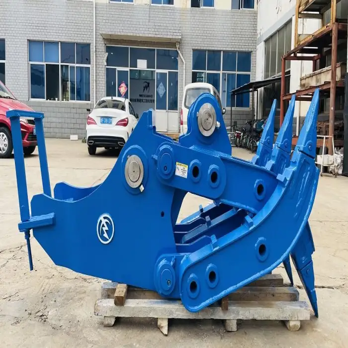 Yantai WEIXIANG Excavator Manual Mechanical Clamp Grab Grapple Wood Grab Wood Grapple