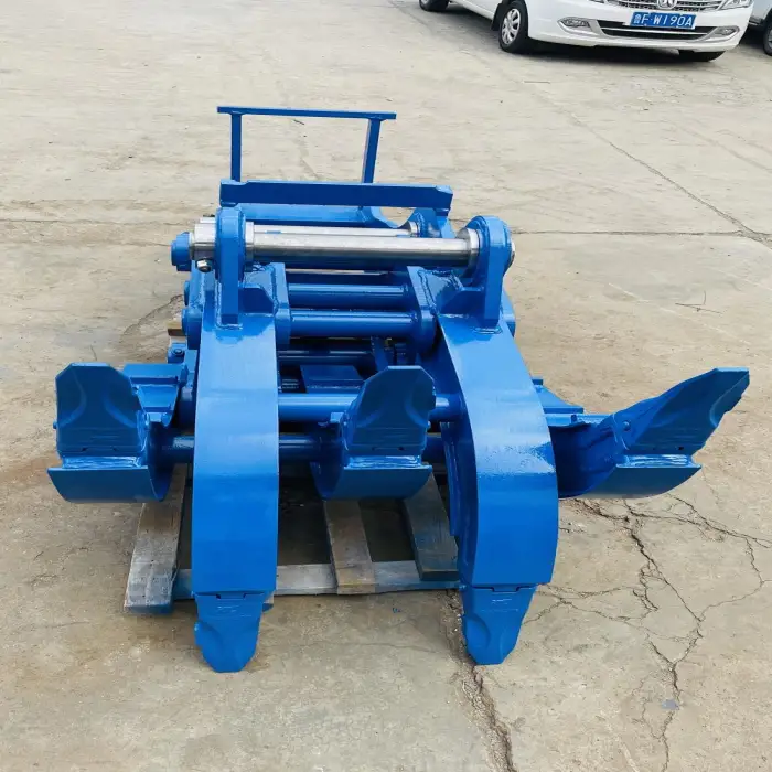 Yantai WEIXIANG Excavator Manual Mechanical Clamp Grab Grapple Wood Grab Wood Grapple