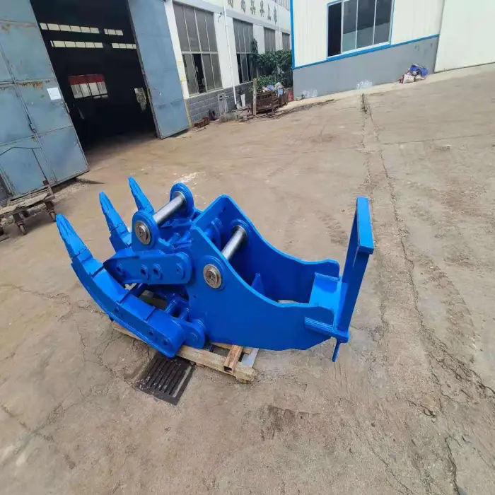 Yantai WEIXIANG Excavator Manual Mechanical Clamp Grab Grapple Wood Grab Wood Grapple