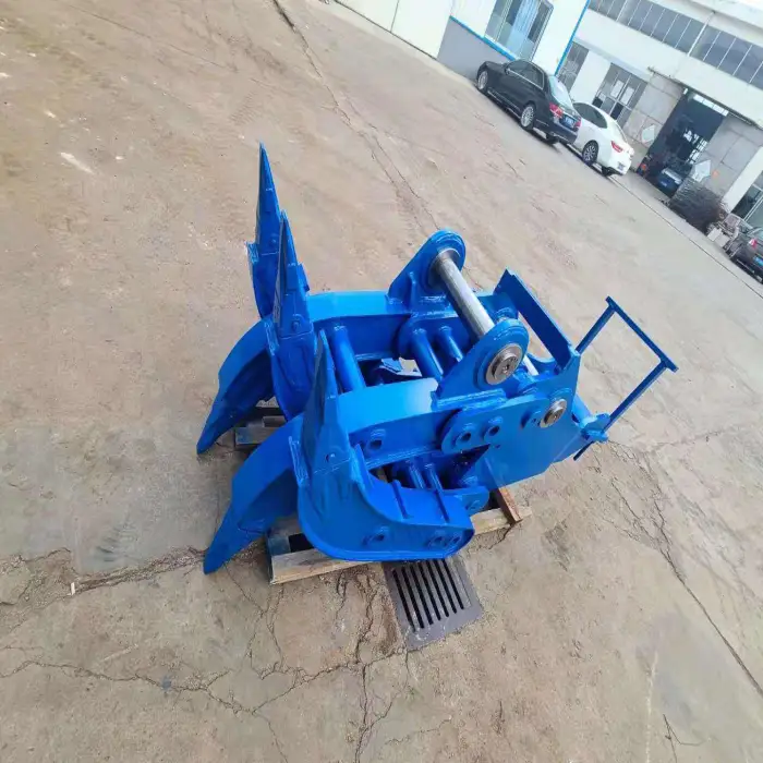 Yantai WEIXIANG Excavator Manual Mechanical Clamp Grab Grapple Wood Grab Wood Grapple