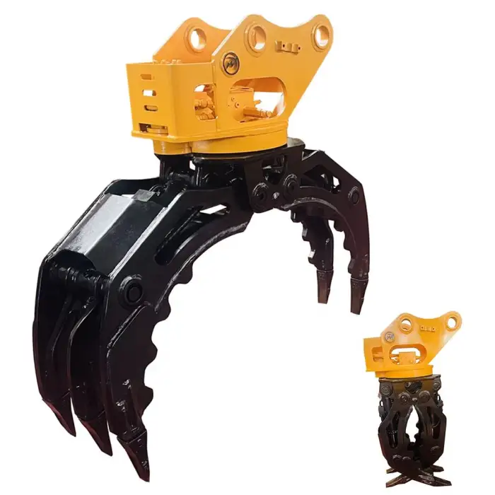 Weixiang Industrial Grade Excavator Hydraulic Log Grapple Durable Mini Loader Grapple