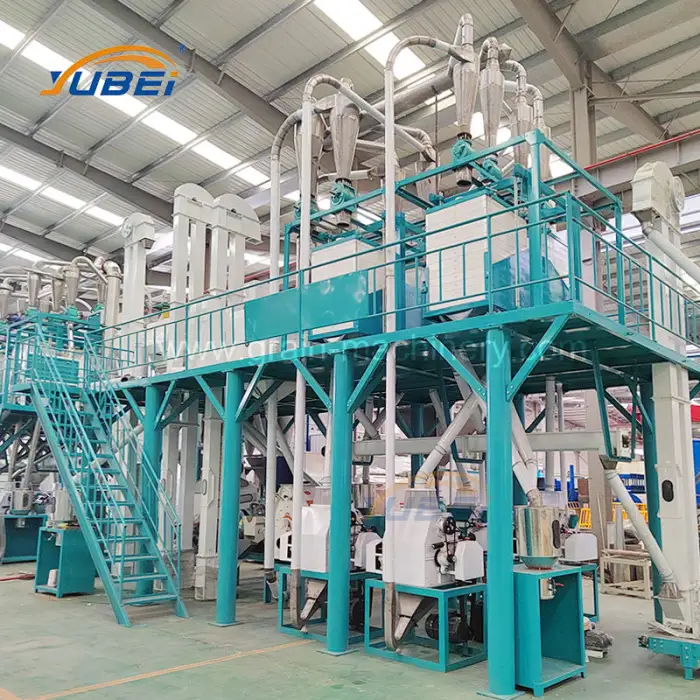 30 Tons Per Day Fully Automatic Maize Milling Machine Flour and Packing Complete Set Combined