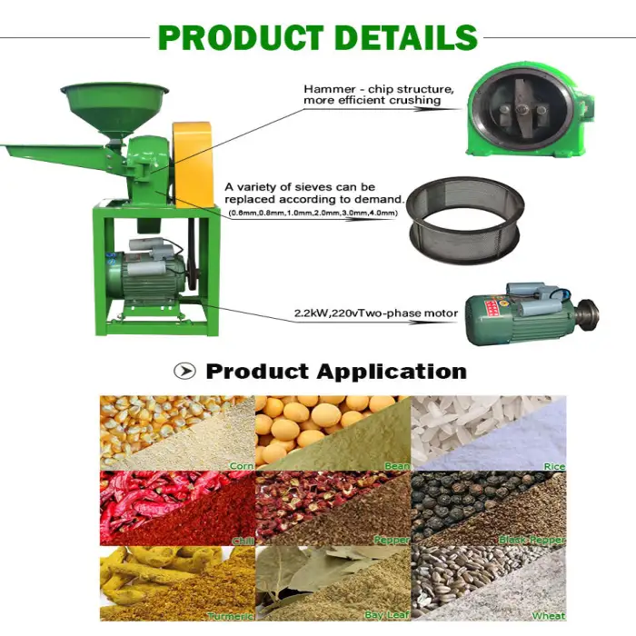 Flour Mill Grain Grinder Mill Coffee Powder Making Machine Corn Flour Milling Machine