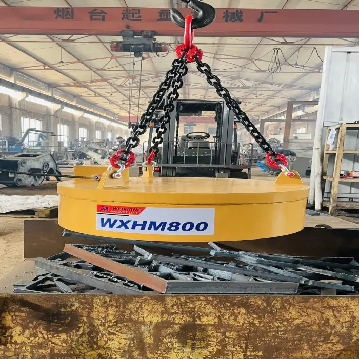 WEIXIANG Attachment Excavator 24V Magnet with Chain for Iron Scrap