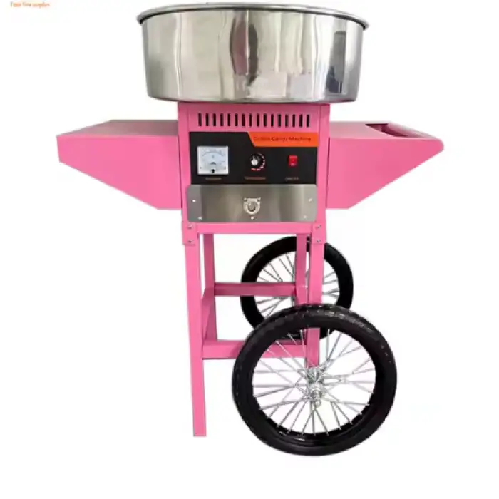 Factory Direct Cotton Candy Machine Commercial Automatic Cart Cotton Candy Making Machine Snack Food Machine