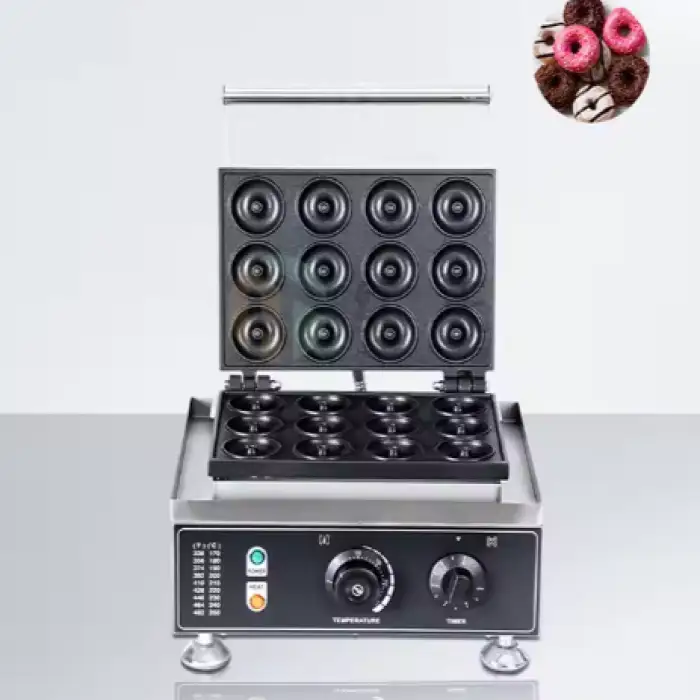 Wholesale Commercial Snack Machine 12 Pieces Holes Electric Donuts Maker Mini Doughnut Machine