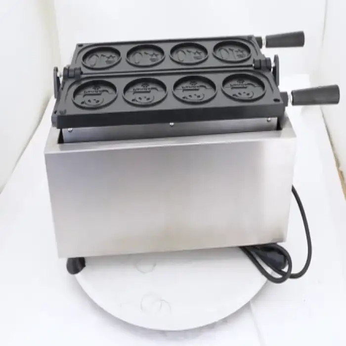 Commercial Use Coin Waffle Machine Snack Equipment Cheese Filling Waffle Machine Gold Coin Waffle Machines