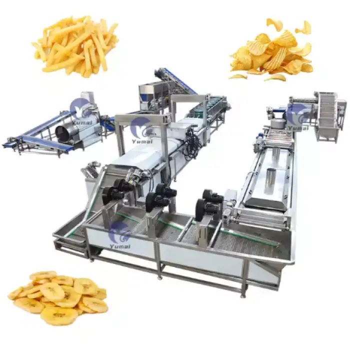 Fully Automatic Industrial Frozen French Fries Production Line Fresh Cassava Finger Potato Chips Making Machine Price