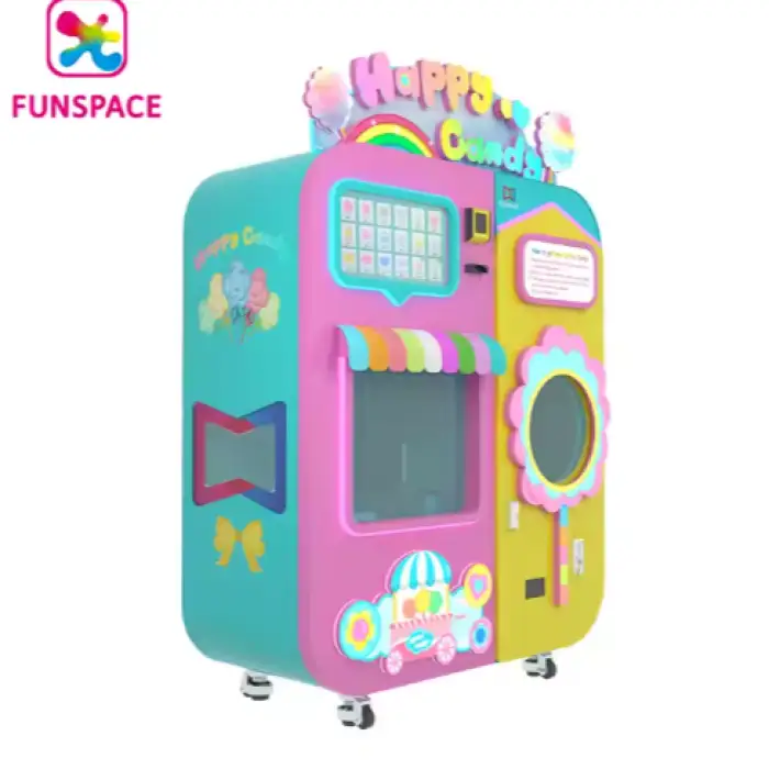 Funspace Factory Direct Candy Floss Vending Machine Automatic Cleaning Support Multi-Language Commercial Cotton Candy Machine