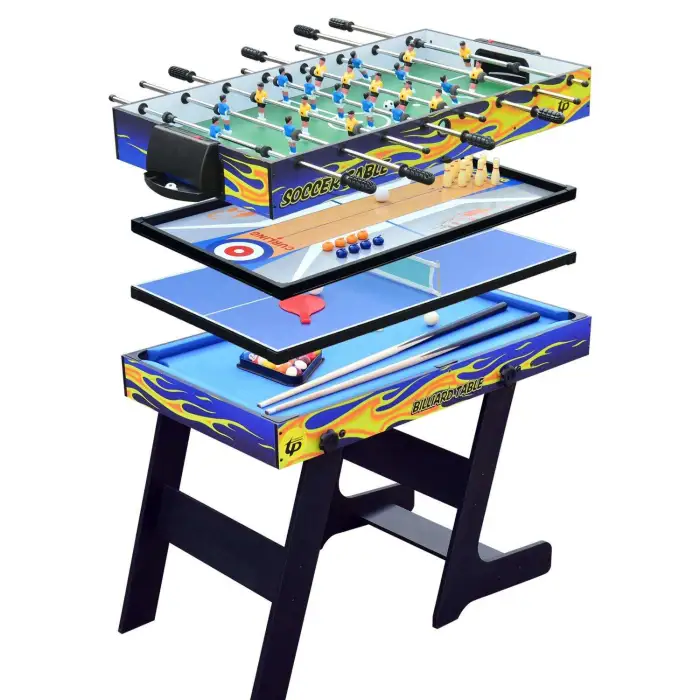 New 48'' 5 In1multi Game Table for Billiard//shuffleboard/ping-pong/bowling/footbal Playing