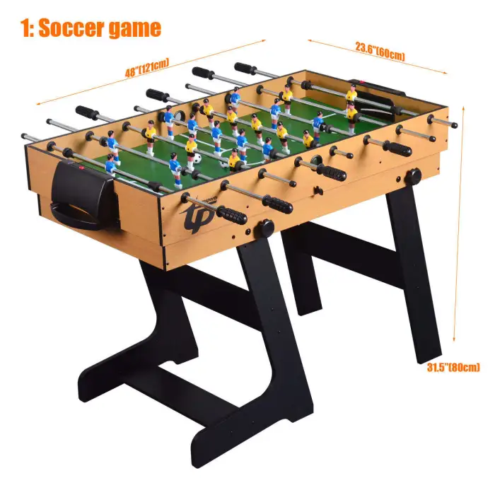 New 48'' 5 In1multi Game Table for Billiard//shuffleboard/ping-pong/bowling/footbal Playing