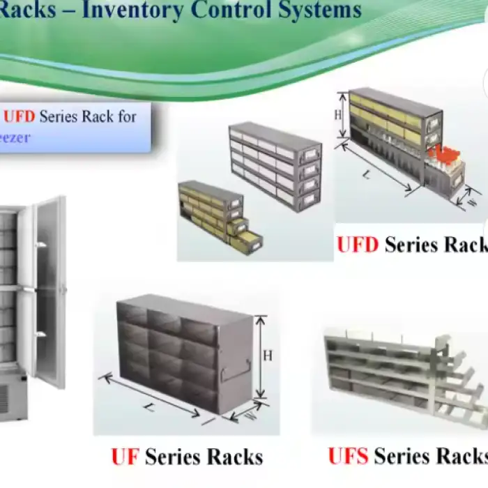 Laboratory Upright Freezer Drawer Racks for 133x133x51mm Cryo Cardboard or Plastic 25 Boxes (5Dx5H) 304 Stainless Steel