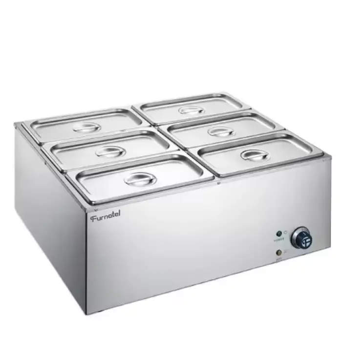 4 Pans Electric Bain Marie Buffet Stainless Steel Food Warmer for Catering Industry