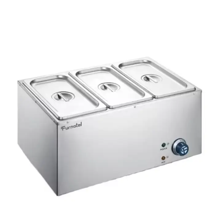 4 Pans Electric Bain Marie Buffet Stainless Steel Food Warmer for Catering Industry