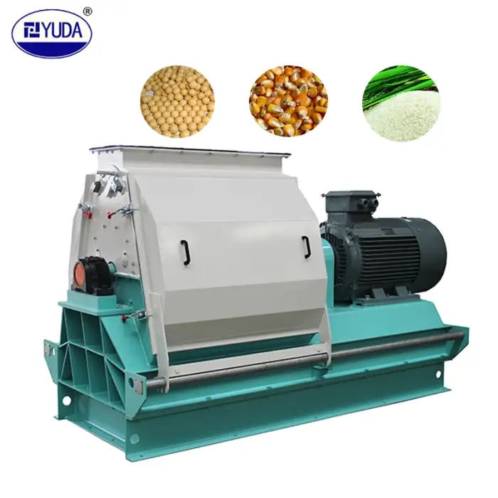 YUDA CE 3-4t/h Farm Feeding Grain Crusher Corn Wheat Water Drop Hammer Mill Machine