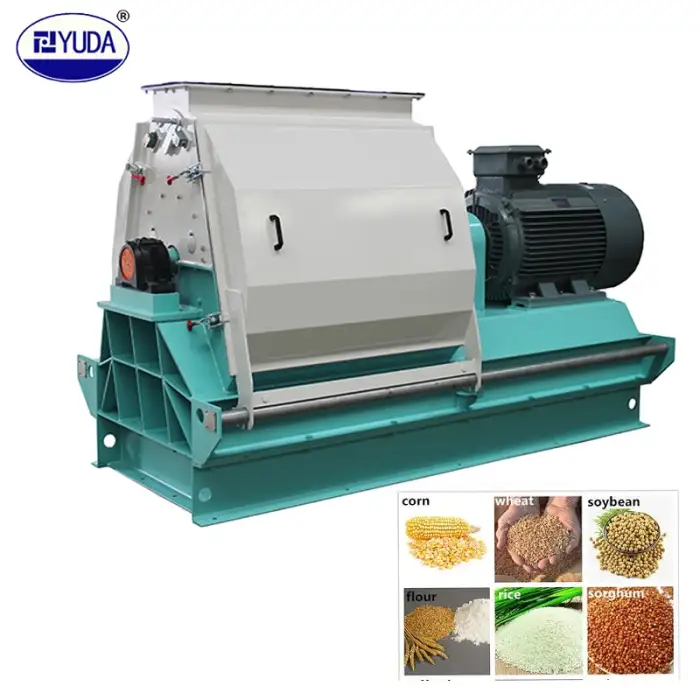 YUDA CE 3-4t/h Farm Feeding Grain Crusher Corn Wheat Water Drop Hammer Mill Machine