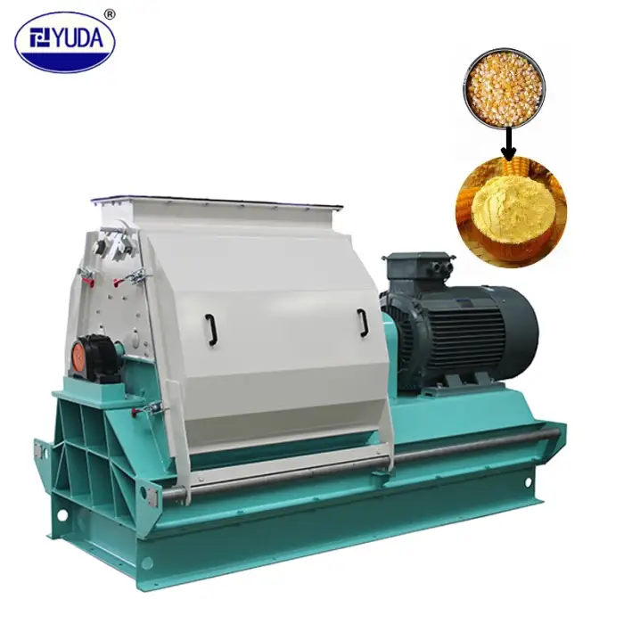 YUDA CE 3-4t/h Farm Feeding Grain Crusher Corn Wheat Water Drop Hammer Mill Machine