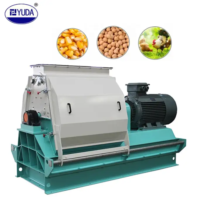 YUDA CE 3-4t/h Farm Feeding Grain Crusher Corn Wheat Water Drop Hammer Mill Machine