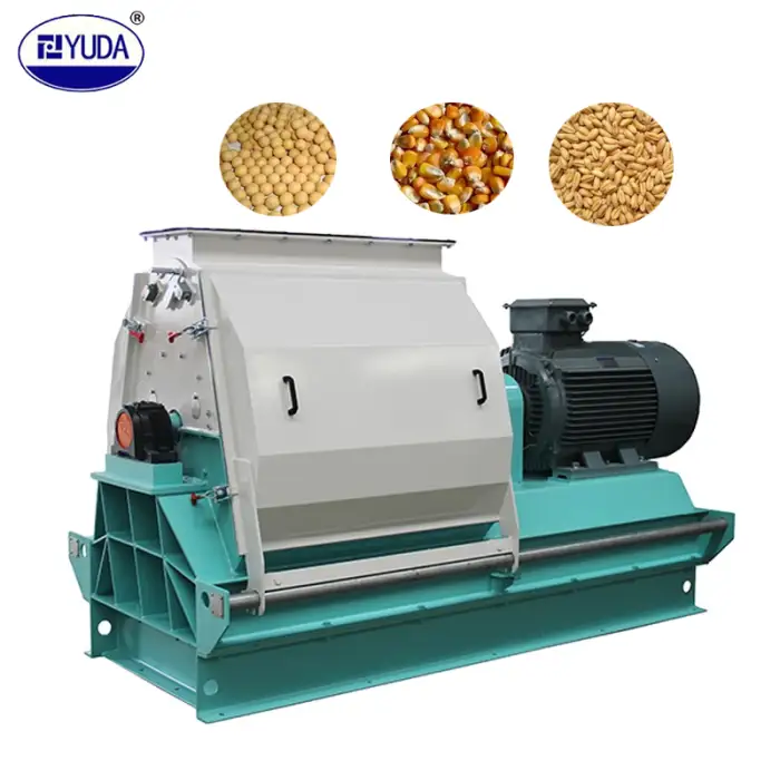 YUDA CE 3-4t/h Farm Feeding Grain Crusher Corn Wheat Water Drop Hammer Mill Machine