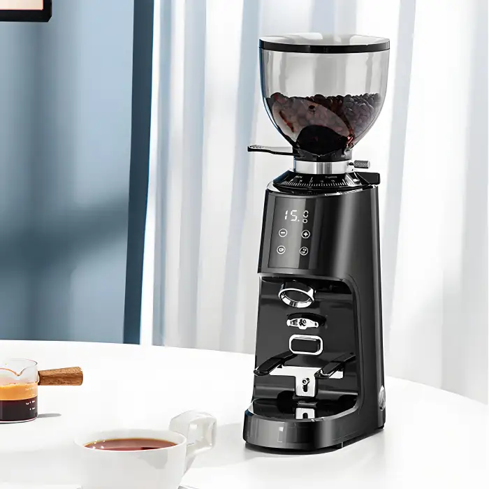 100 Level Adjustable Fine Grinding Touch Display Automatic Electric Office Home Cafe Coffe Coffee Bean Grinder