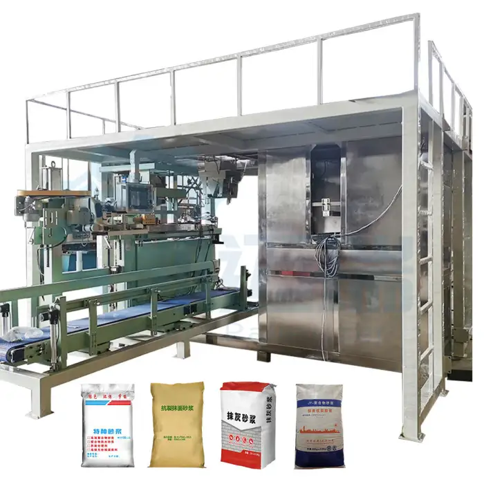 25kg 20kg 30kg 50kg Weighing Packaging Machine Belt Powder Feed Industrial Waxes Belt Sealing Packing Line