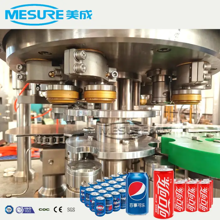 Industrial Mass-Produced Macro Craft Beer Pop Can Filling Filler Sealing Seaming Seamer Machine Canned Canning Line Equipment