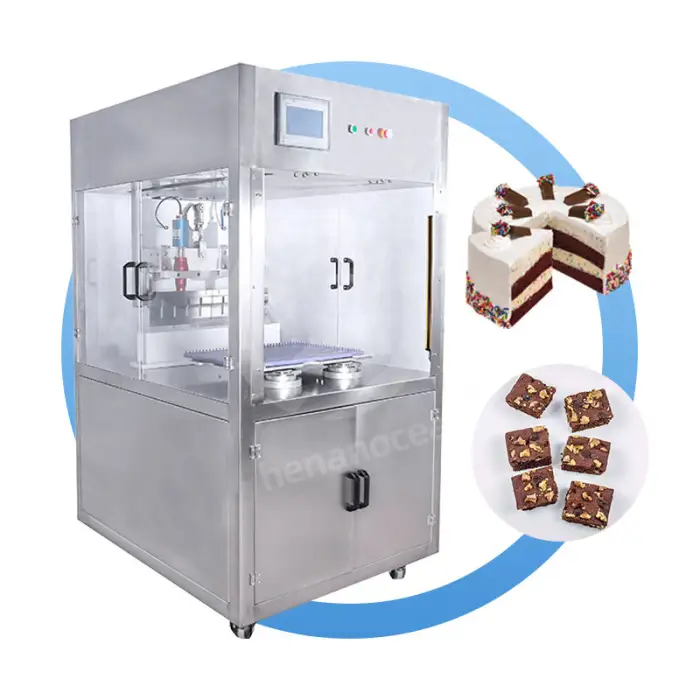 Full Automatic High Speed Double Round Cake Pizza Pie Cheese Ultrasonic Cutting Machine