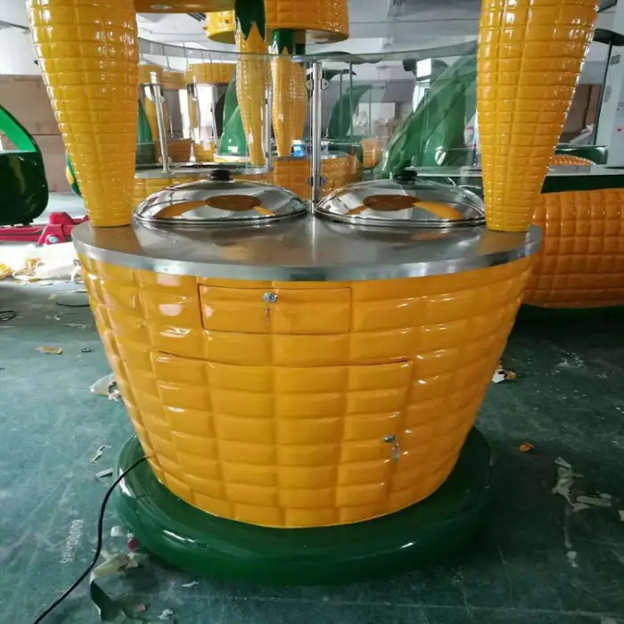 Moveable Fresh Sweet Corn Kiosk Stall Corn-Shaped Fiberglass Stall Outdoor Restaurants Hotels Corn Stand